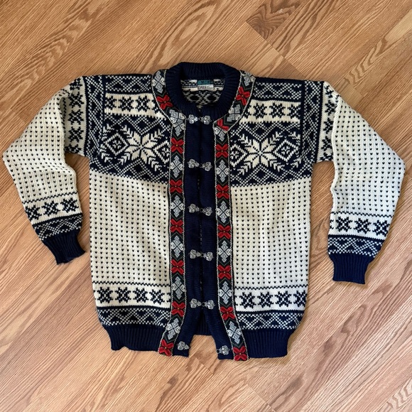 Dale of‎ Norway Classic 100% Wool Cardigan Sweater sz 42 - Picture 1 of 5